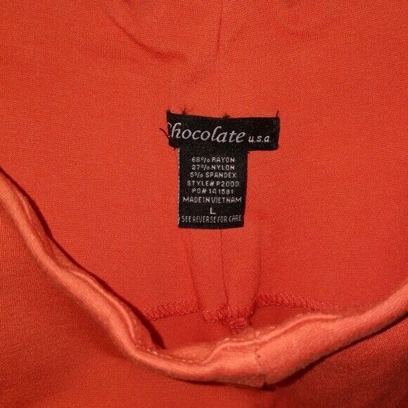 Chocolate Stretchy Skinny Pants Size L Orange - Picture 5 of 5